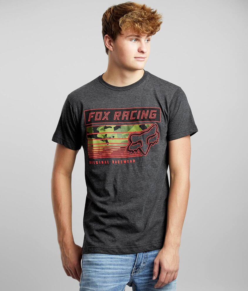Vintage Style Fox Racing Long Sleeve Heather Colorblock Performance Tee Vintage Style Fox Racing Long Sleeve Heather Colorblock Performance Tee