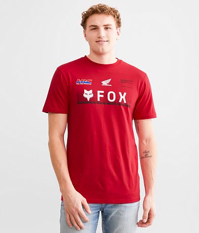 【b0y】23SS★ EMBLEM T-SHIRTS Fox Emblem T-Shirt - Men's T-Shirts in Red | Buckle