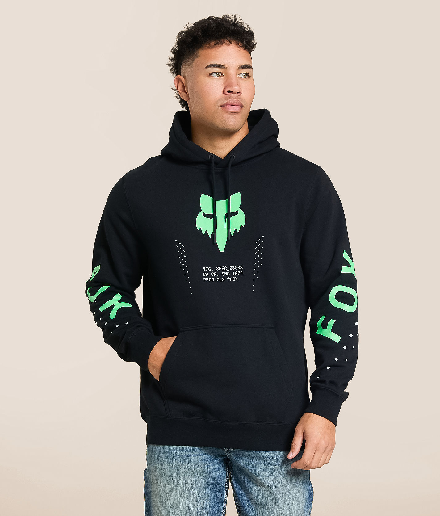 Fox Shield Hooded Sweatshirt - Men's Sweatshirts in Black | Buckle
