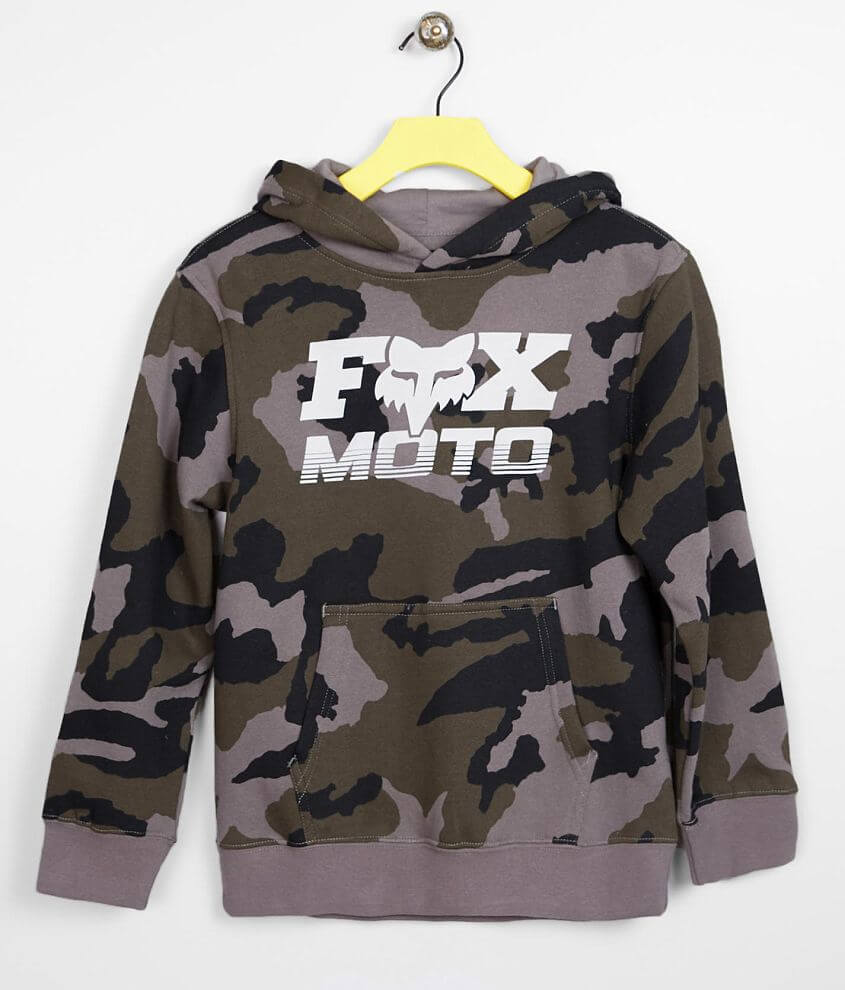 Boys - Fox Charger Fleece Hooded Sweatshirt front view