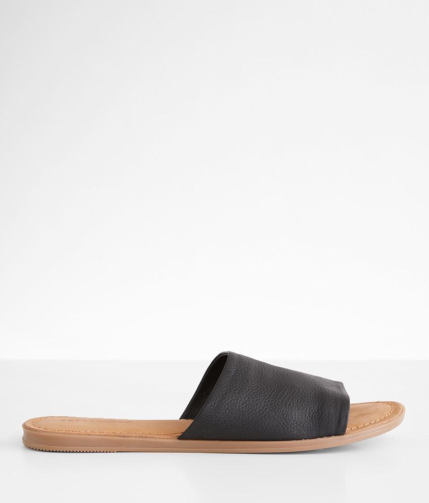 Salt+Umber Sedona Leather Slide Sandal - Women's Shoes in Black