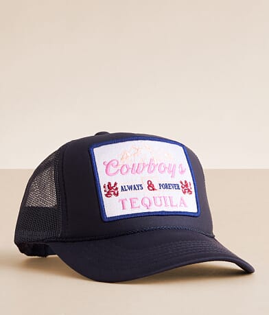 Friday Feelin' Cowboys & Tequila Trucker Hat front view