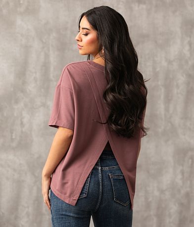 Daytrip Textured Dolman Top - Women's Shirts/Blouses in Tandoori