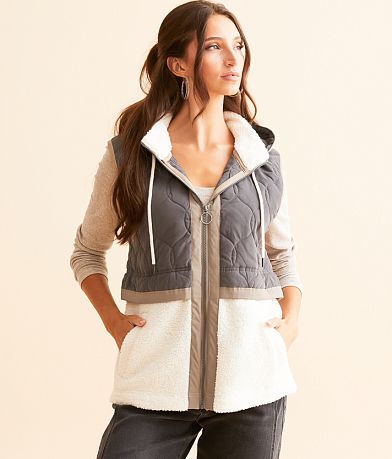 BKE Quilted Sherpa Hooded Vest FULL_RIGHT_SIDE