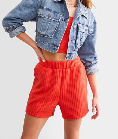 Gilded Intent Quilted Stitch Shorts front view