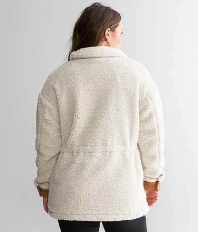 BKE Pieced Sherpa Jacket BACK
