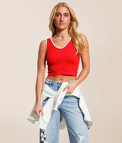 Freshwear Ribbed Stretch Brami front view
