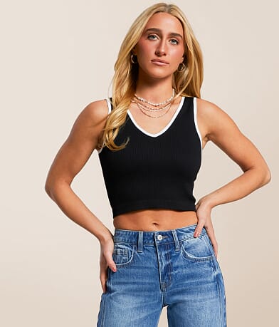 Freshwear Ribbed Stretch Brami front view
