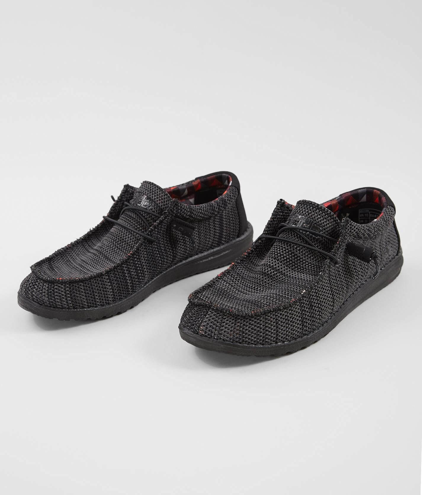 Hey Dude Buckle Exclusive Wally Flow Jet Black Loafer Shoes Size Men 11 Hey Dude Men main image 2