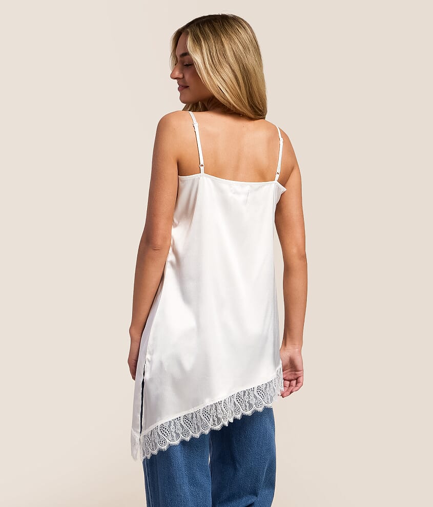 Satin Asymmetrical Tank Top - thumbnail 6