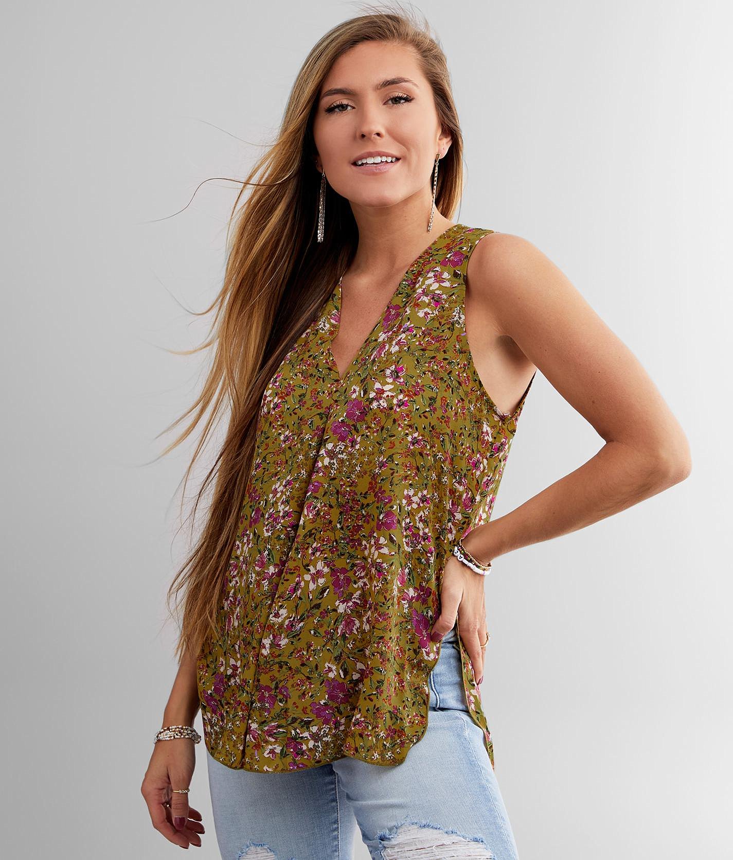 women's chiffon tank tops