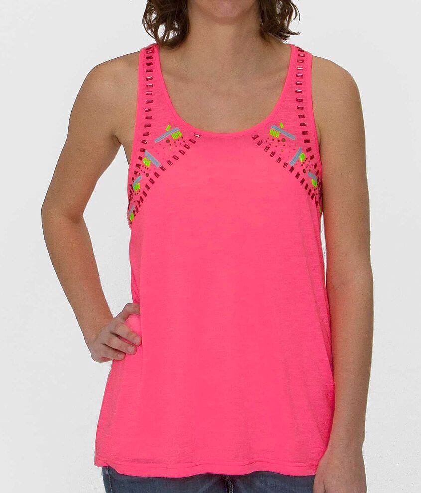 BKE Embellished Tank Top front view