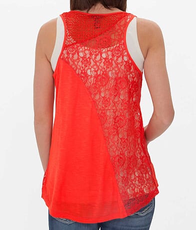 red by BKE BKE red Racer Back Tank Top back view