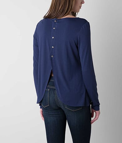 red by BKE Scalloped Shirt back view