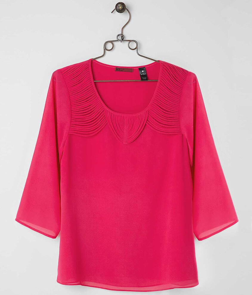 red by BKE Chiffon Top front view