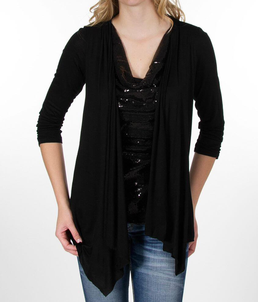 BKE Boutique 2-Fer Cardigan front view