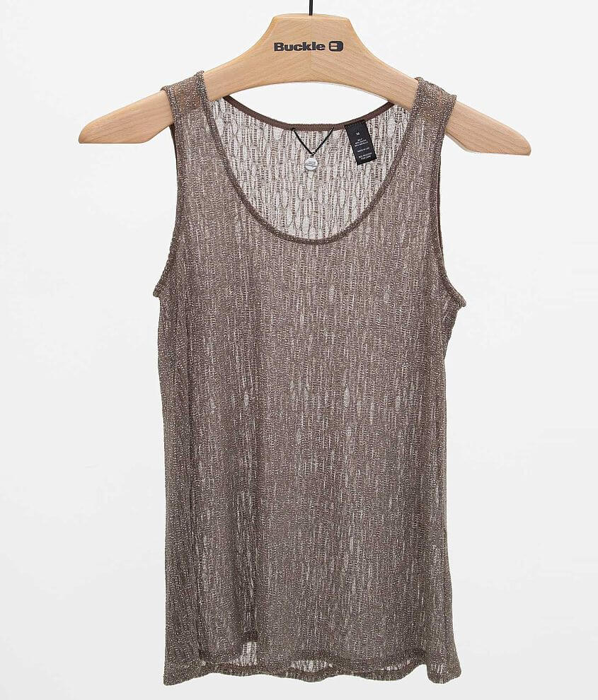 BKE Boutique Metallic Tank Top front view