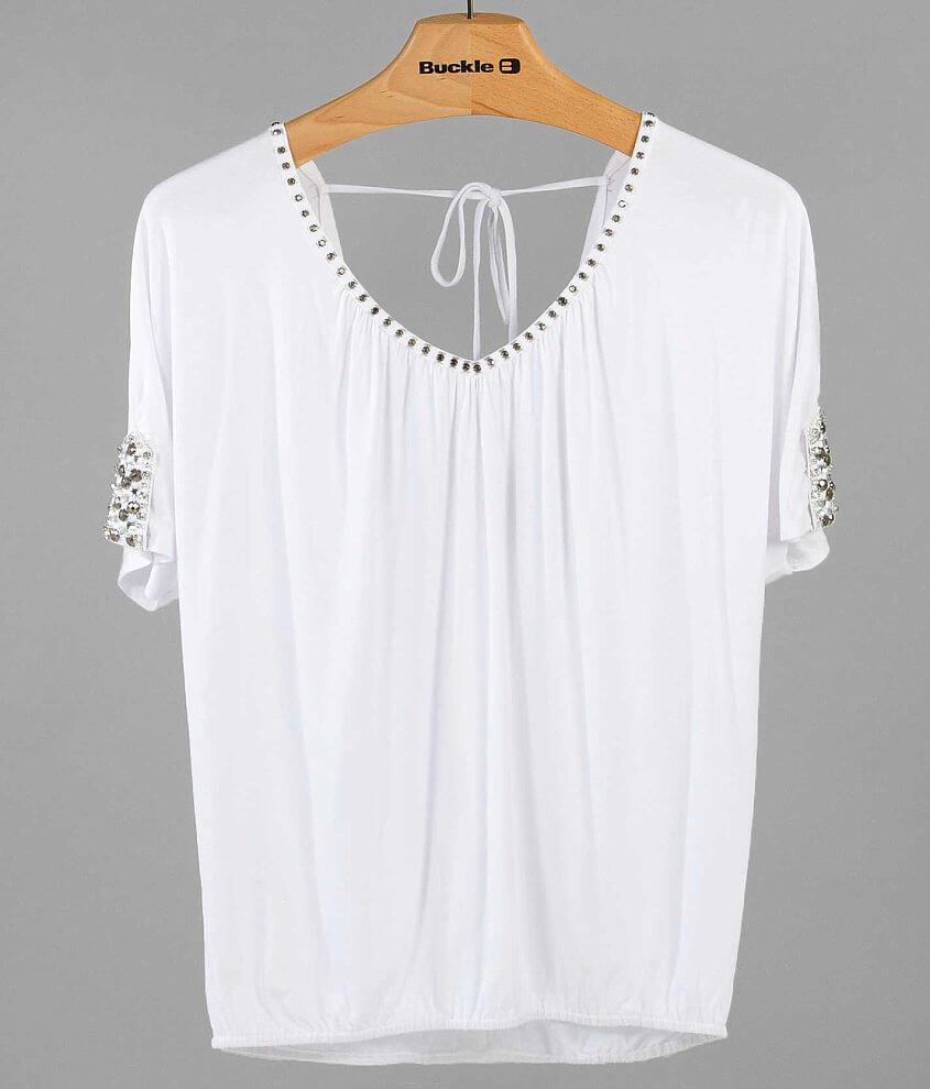 BKE Boutique Beaded Top front view