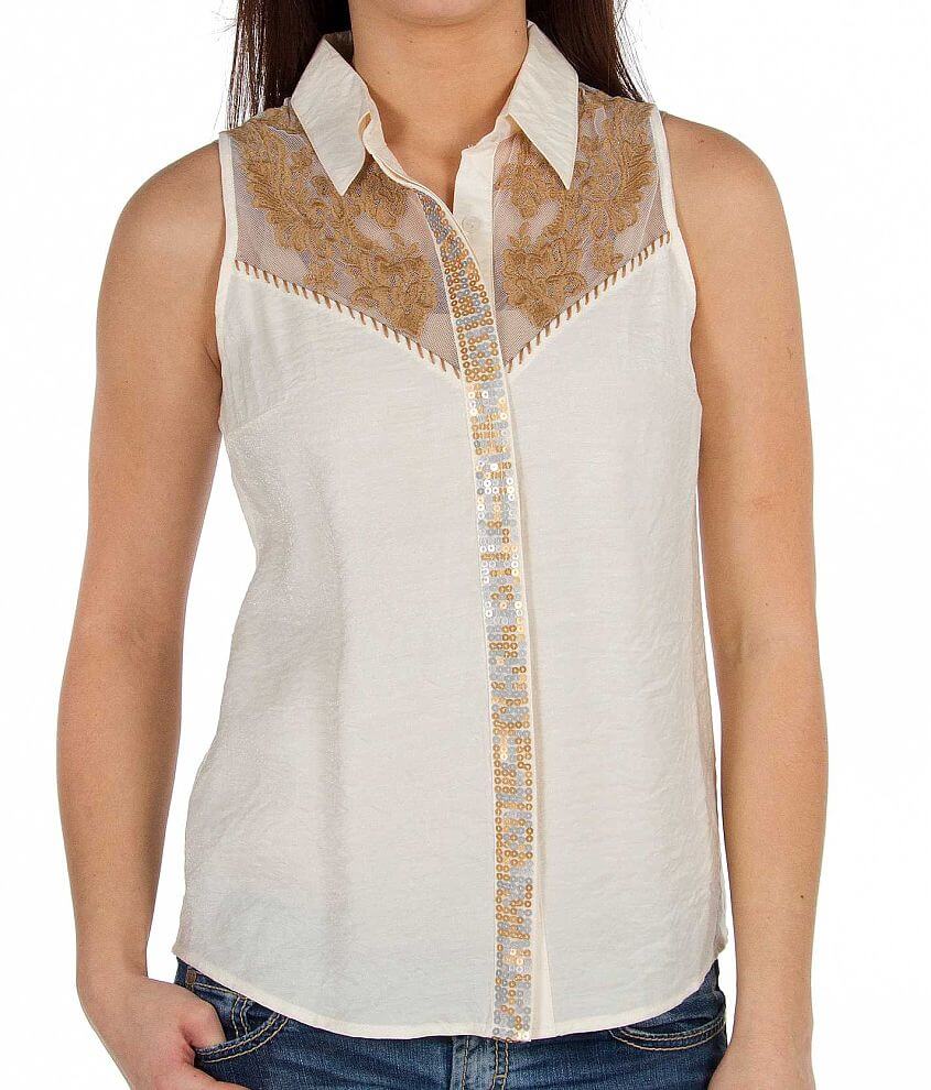 BKE Boutique Embroidered Shirt front view