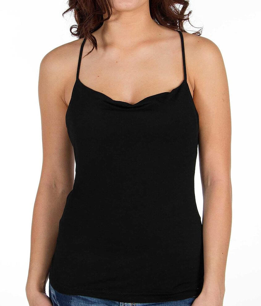 BKE Boutique Cowl Neck Tank Top front view