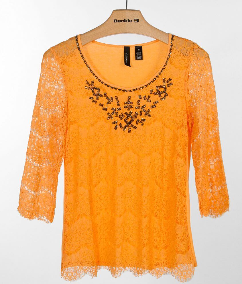 BKE Boutique Beaded Top front view