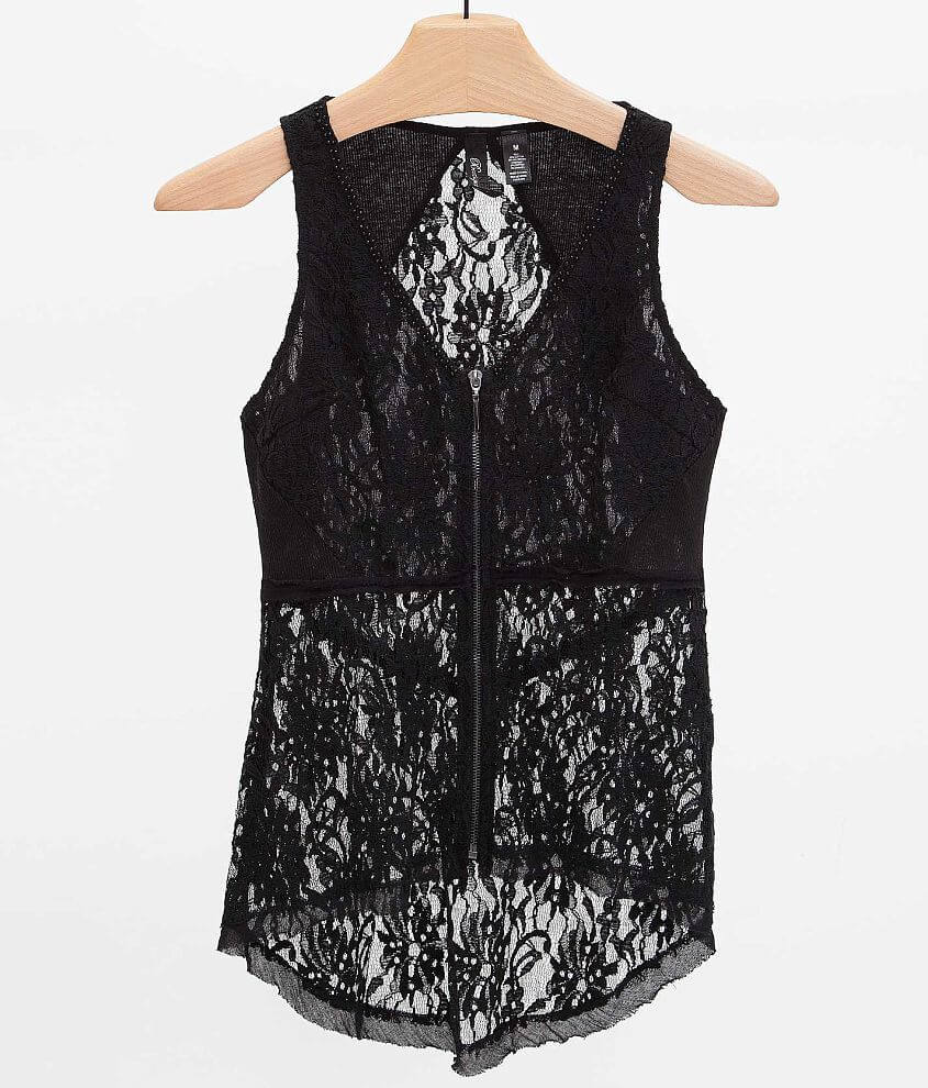 週末sale❣️L'Appartement Lace Vest 黒レースベスト BKE Boutique Lace Vest - Clothing in Black | Buckle