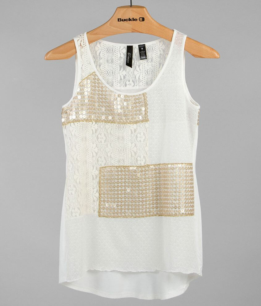 BKE Boutique Pieced Tank Top front view