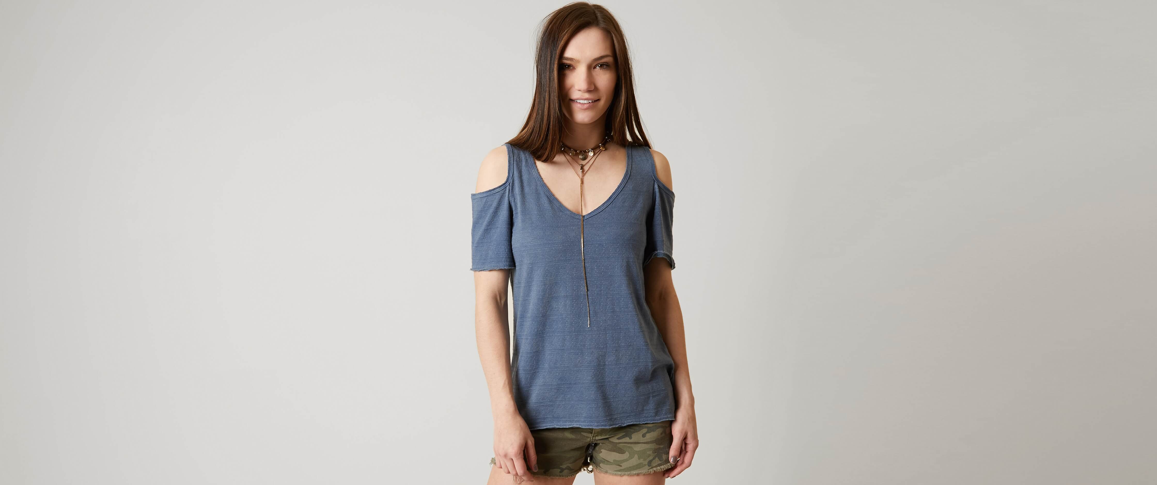Image of Gilded Intent Cold Shoulder Top