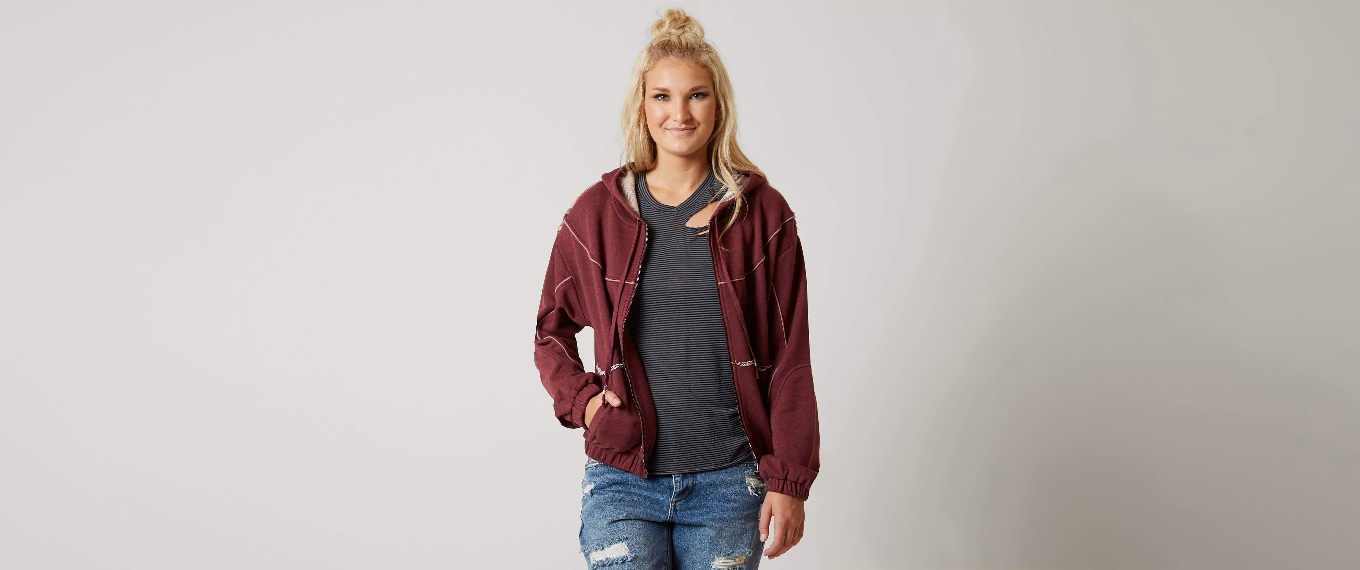 maroon sweatshirt women's