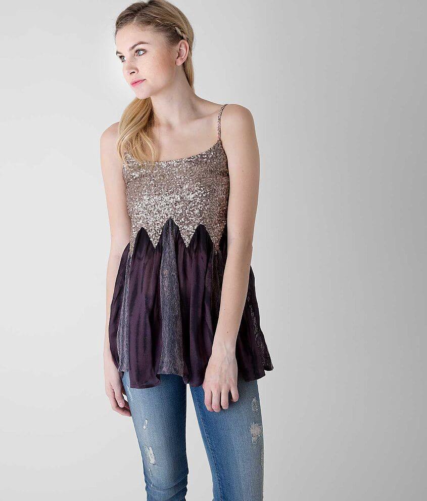 Gimmicks by BKE Sequin Tank Top front view