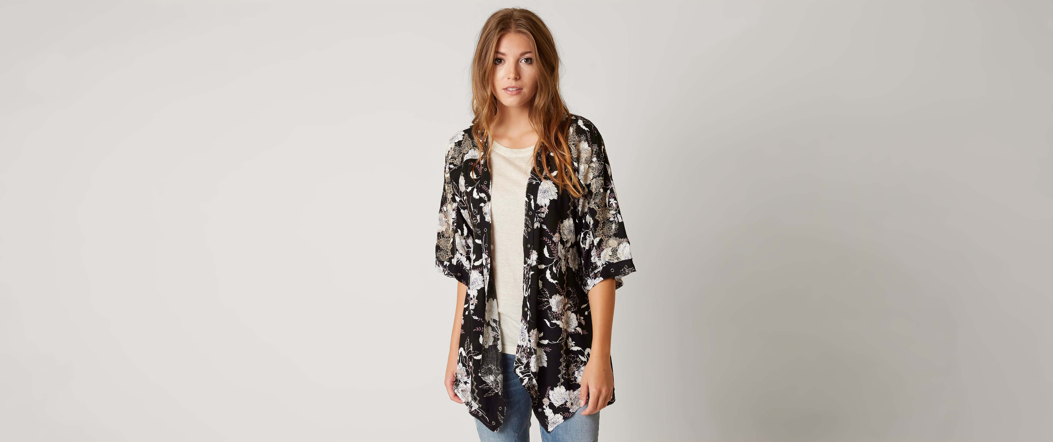 Gimmicks Raw Edge Floral Cardigan
