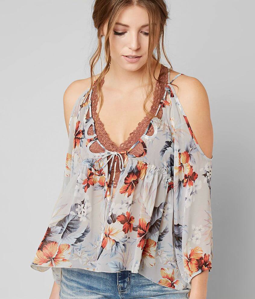 Gimmicks Floral Chiffon Top front view