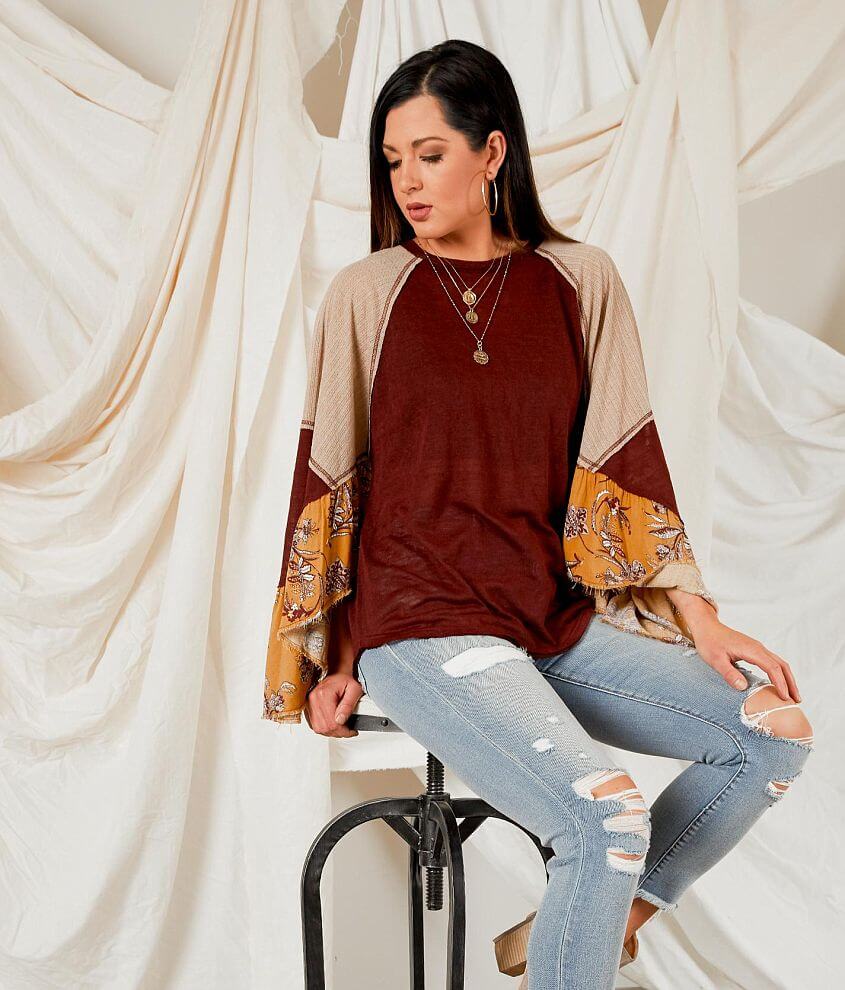 Image of Gimmicks Floral Pointelle Top