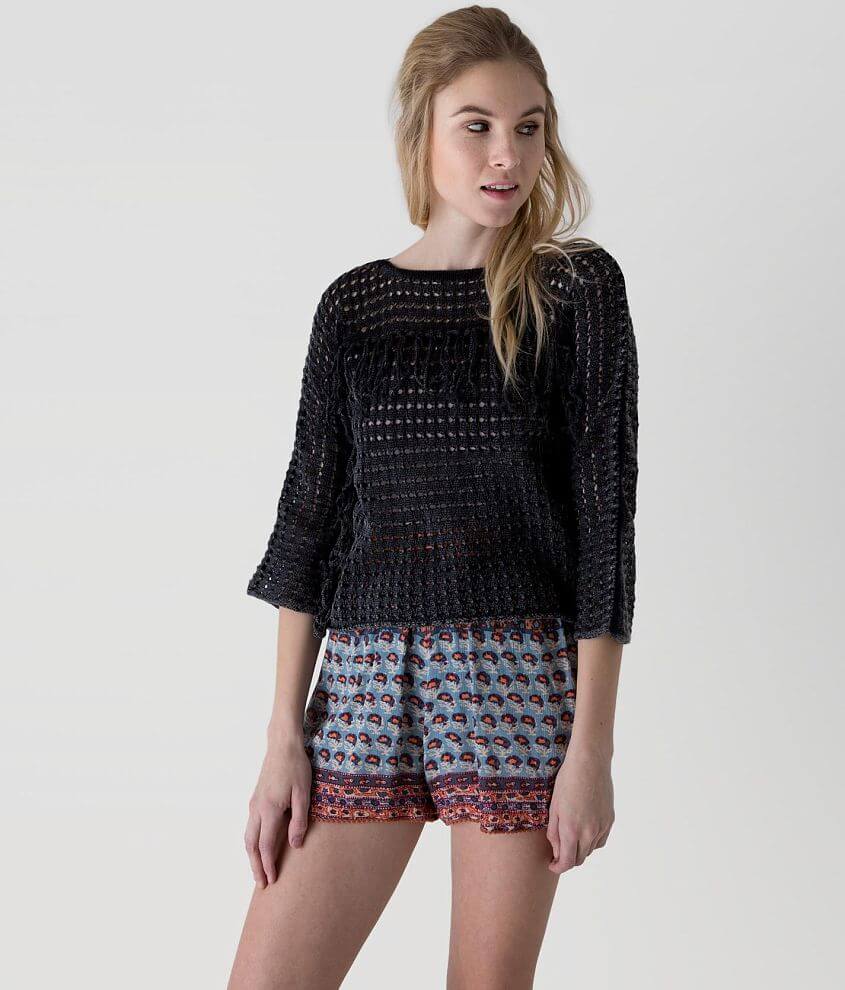 Gimmicks Open Weave Sweater front view