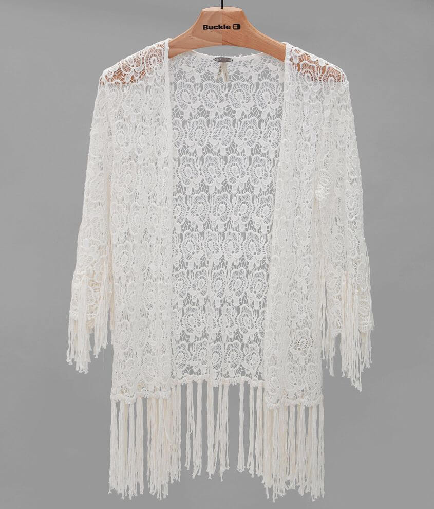 Gimmicks Sheer Lace Cardigan front view