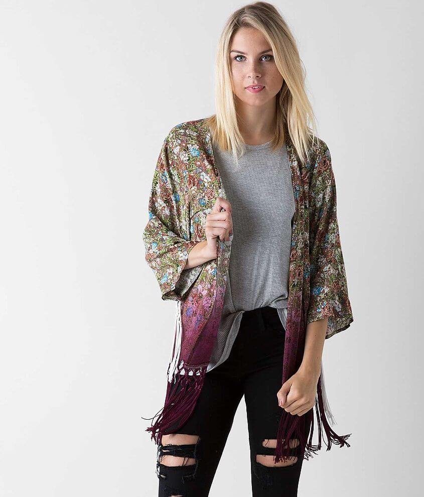 Gimmicks Dip Dye Cardigan - Women's Kimonos in Taupe Multi | Buckle