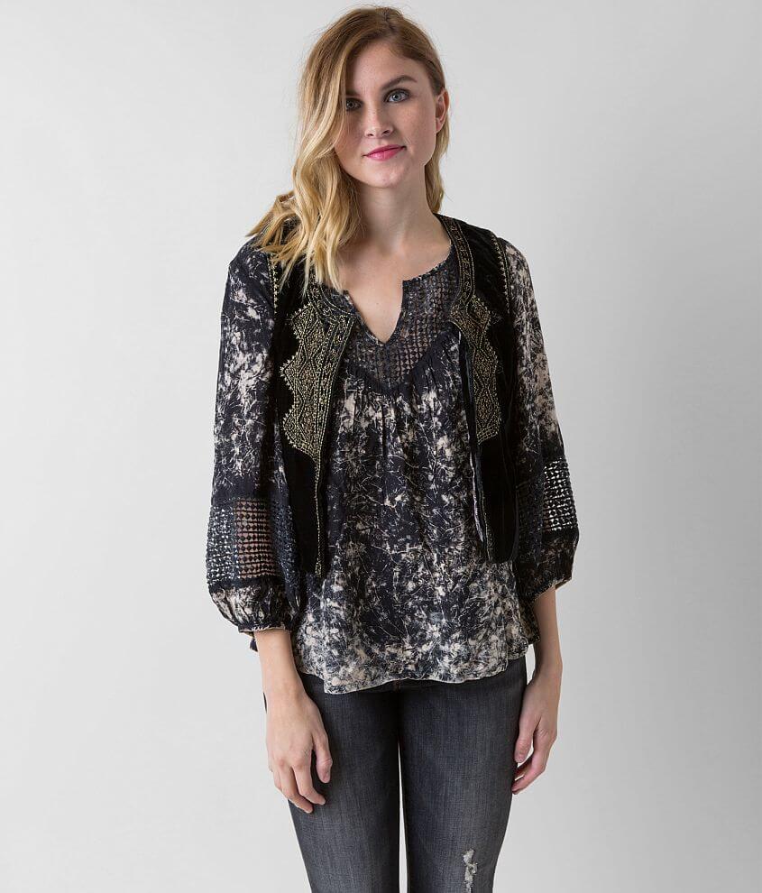 Image of Gimmicks Beaded Velvet Vest