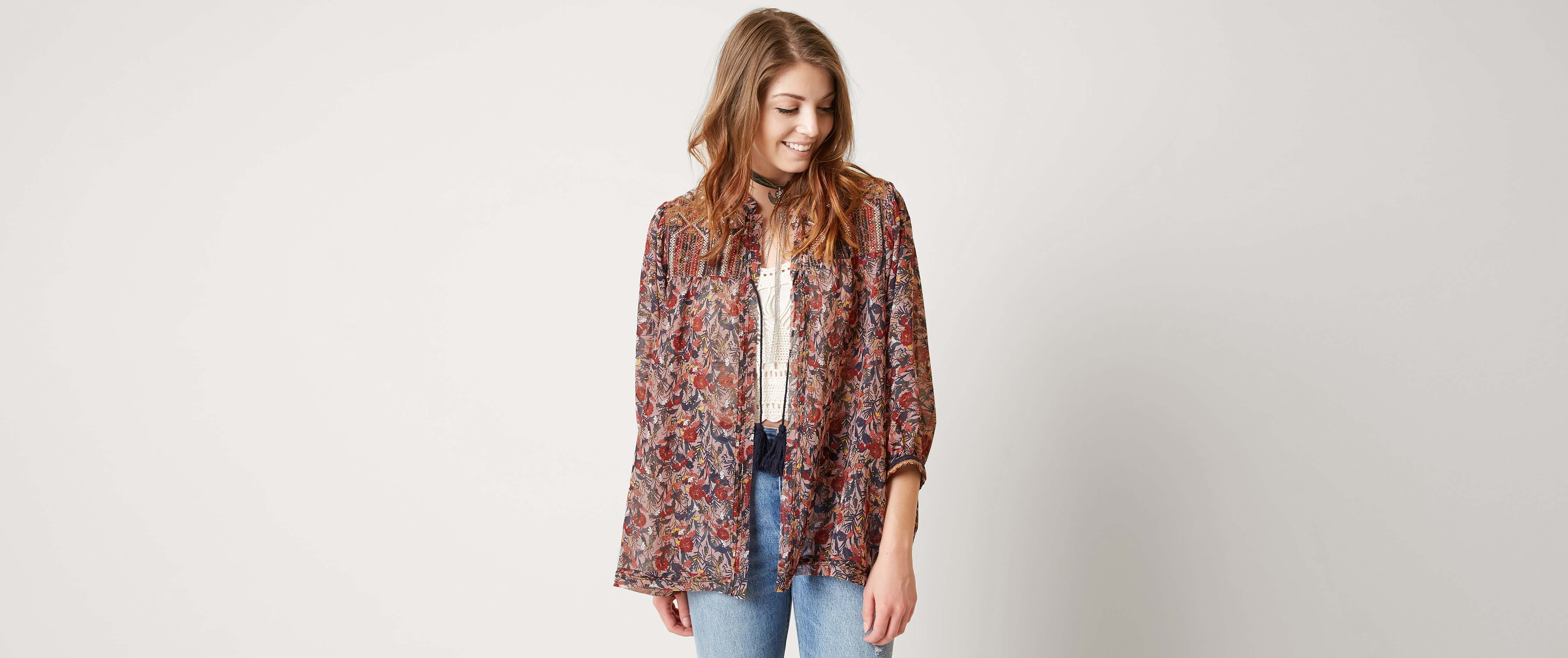 Image of Gimmicks Floral Print Kimono