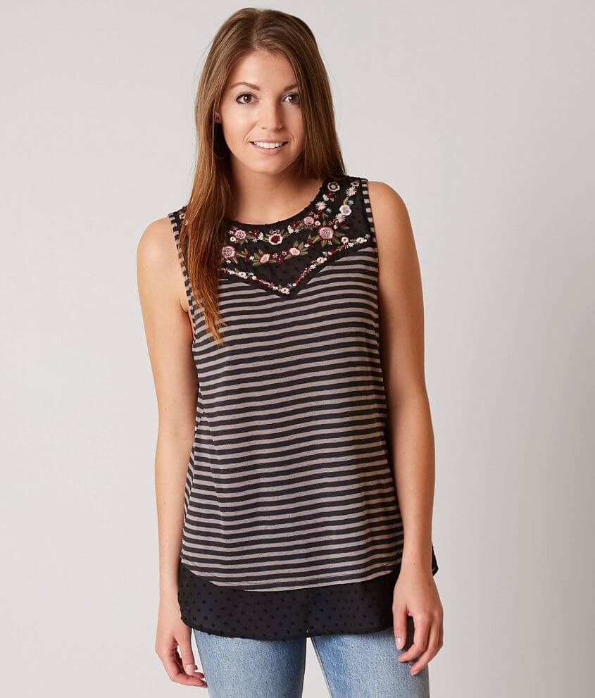 Gimmicks Striped Tank Top front view
