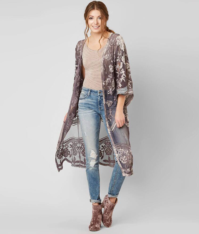 Gimmicks Mesh Duster Cardigan front view
