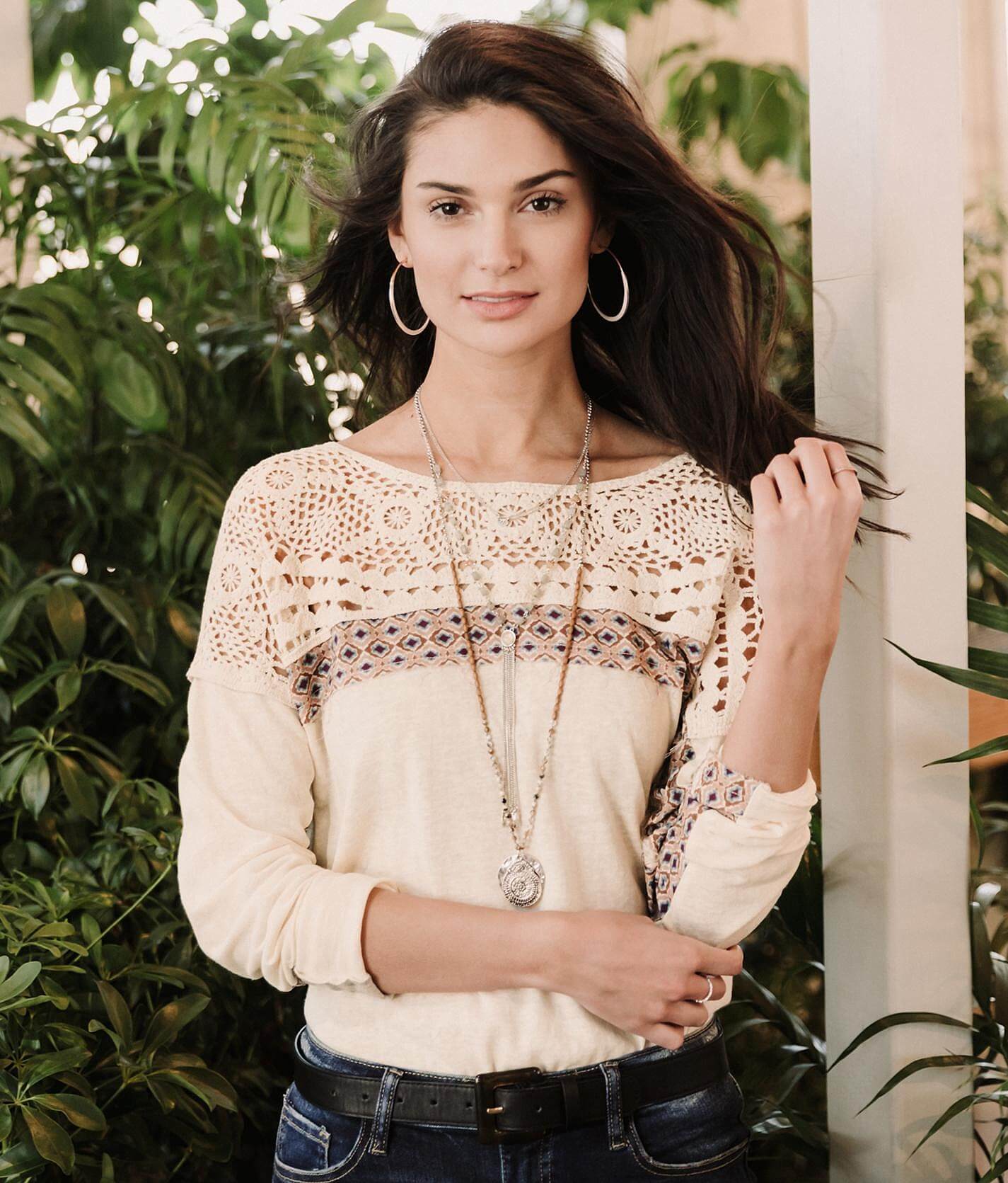 cream crochet top