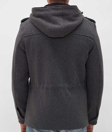 Black Rivet Hooded Coat misc detail 1 view