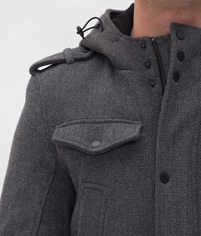 Black Rivet Hooded Coat misc detail 2 view