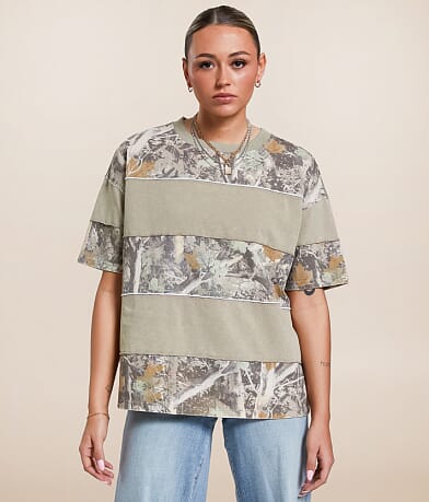 Gilded Intent Pieced Camo Oversized T-Shirt FULL_LEFT_SIDE