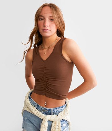 FITZ + EDDI Ruched 2 Way Tank Top front view
