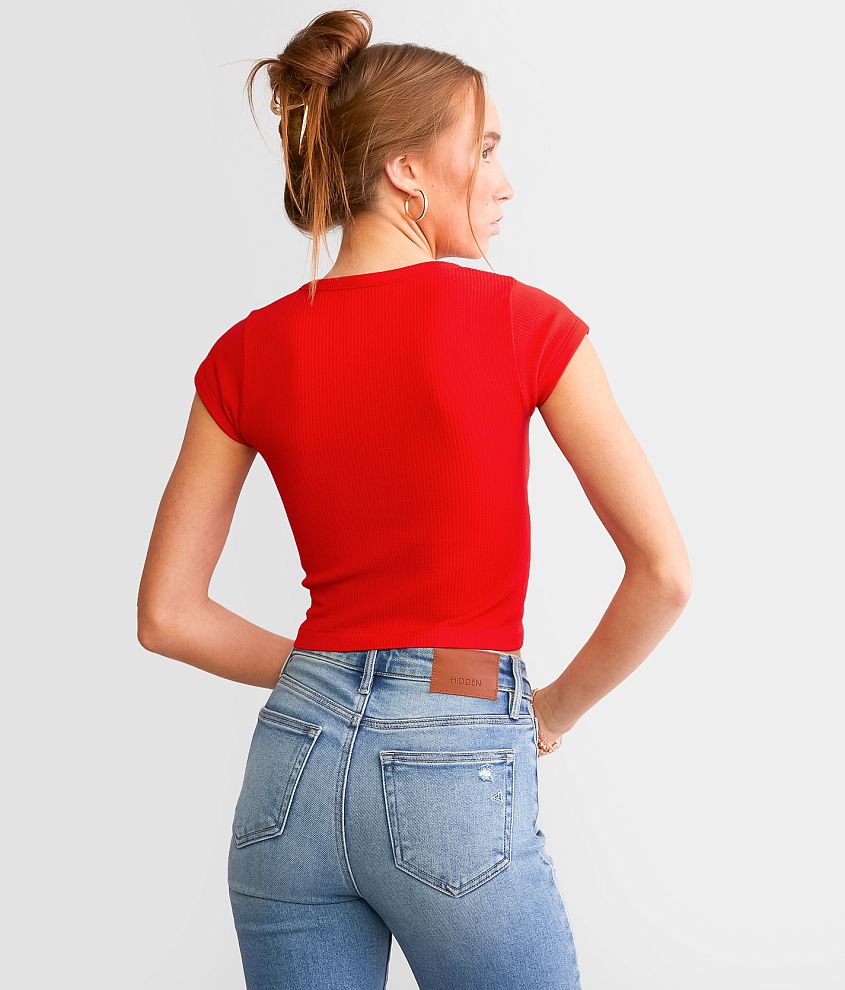 Seamless Lace-Up Top - thumbnail 2