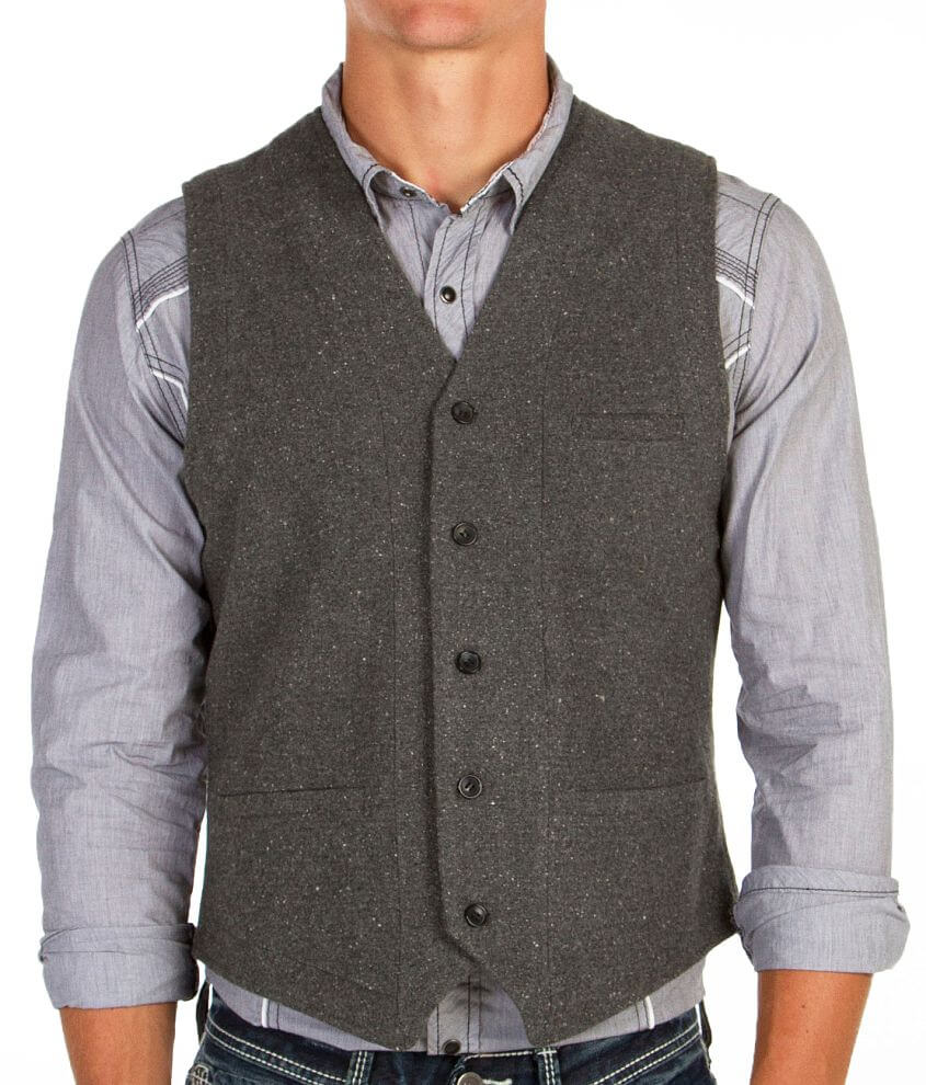 Buckle Black Polished Imagine Vest - Men's Coats/Jackets in Grey Nep ...