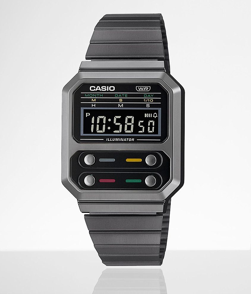 Casio A100WEG Vintage Watch front view