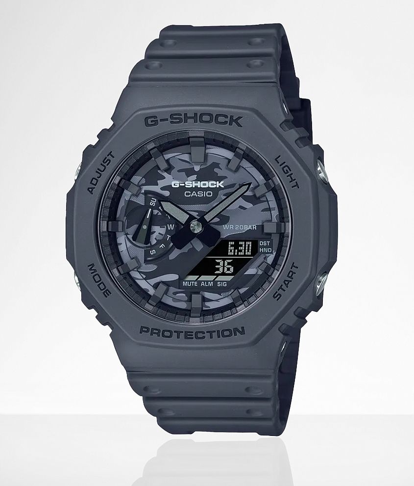 G Shock GA2100CA Camo Watch Men s Watches in Grey Buckle