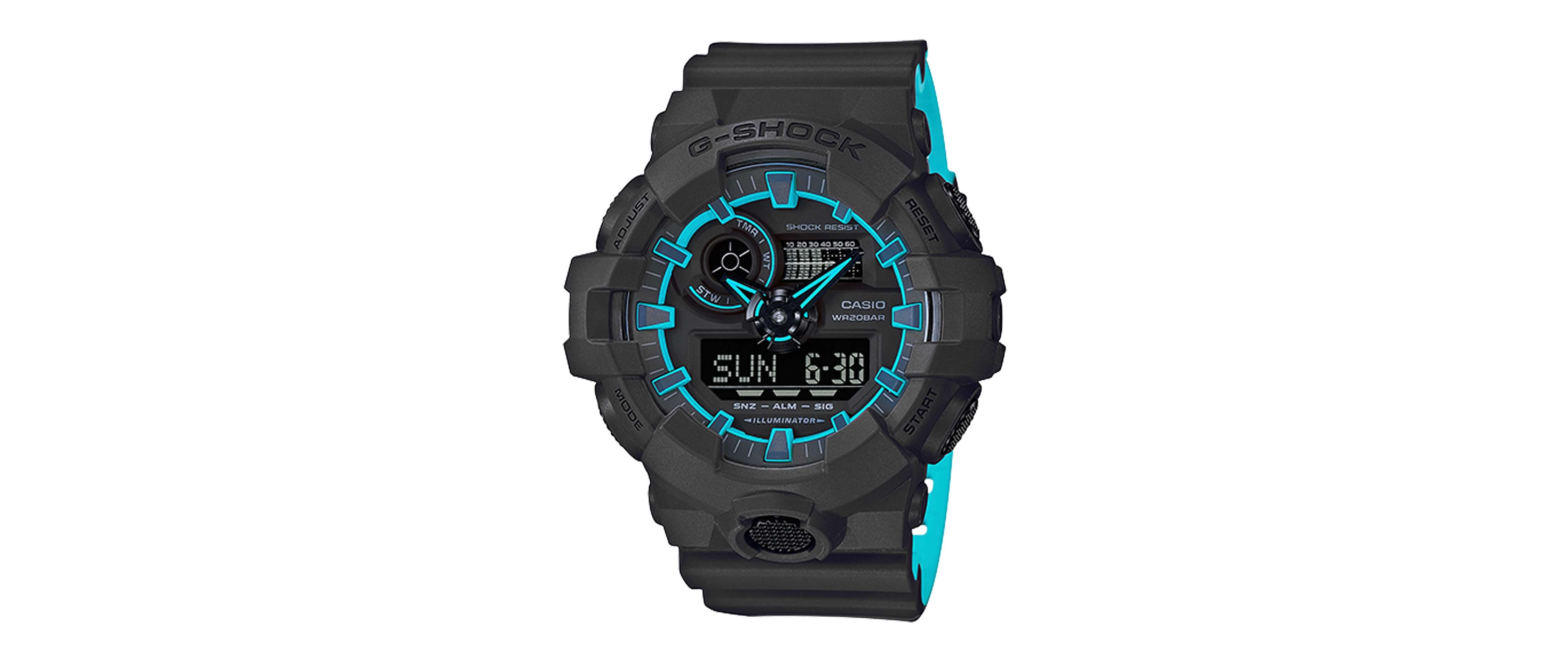 G-Shock GA-700SE Watch Clothing in Charcoal Buckle